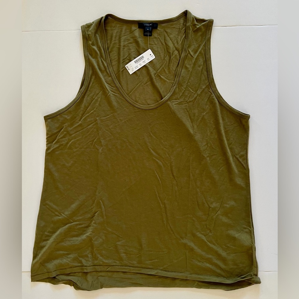 J. Crew Olive Green Scoop Neck Tank